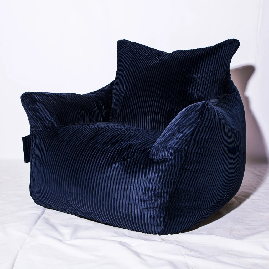 Gestoffeerde poef, kleur marineblauw