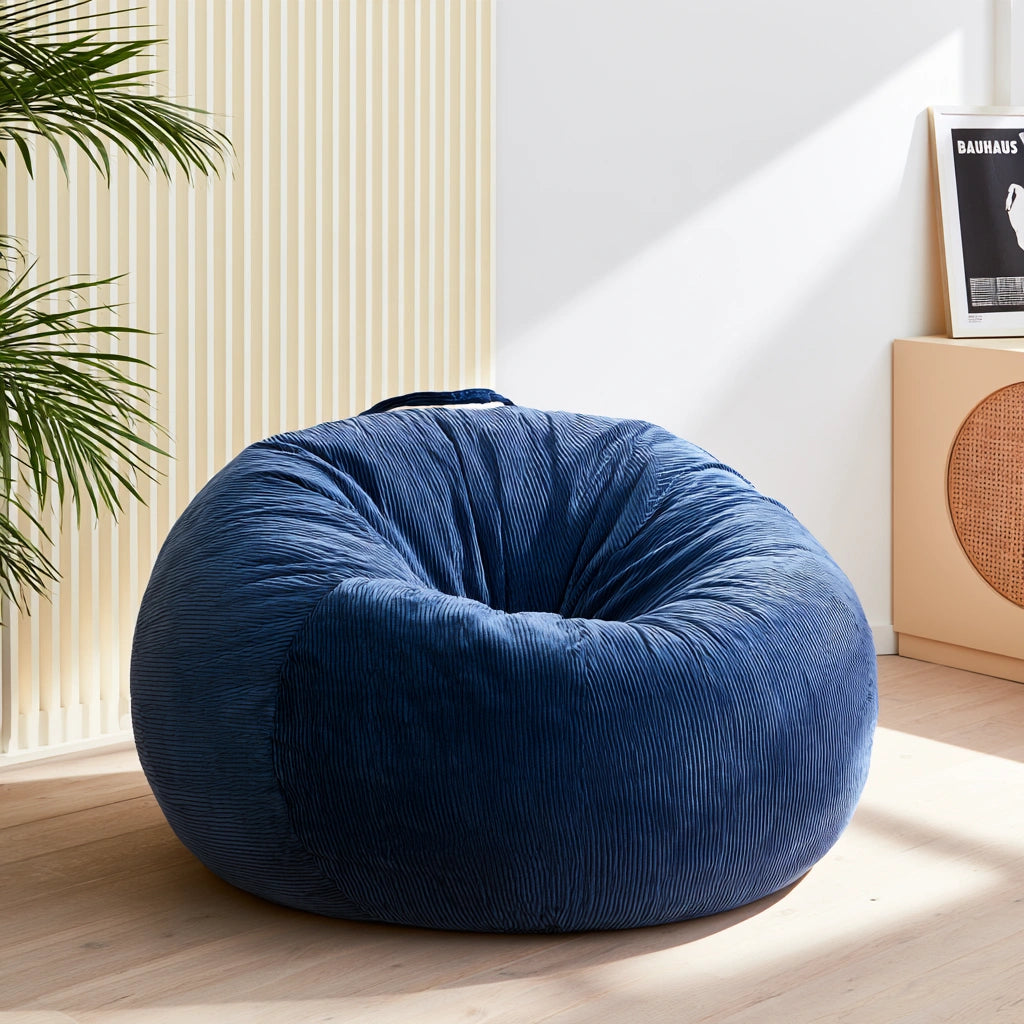Gestoffeerde poef, kleur marineblauw