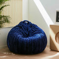 Gestoffeerde poef, kleur marineblauw