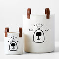 Opbergbox, kleur bruin en gebroken wit