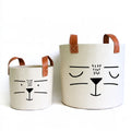 Opbergbox, kleur bruin en gebroken wit