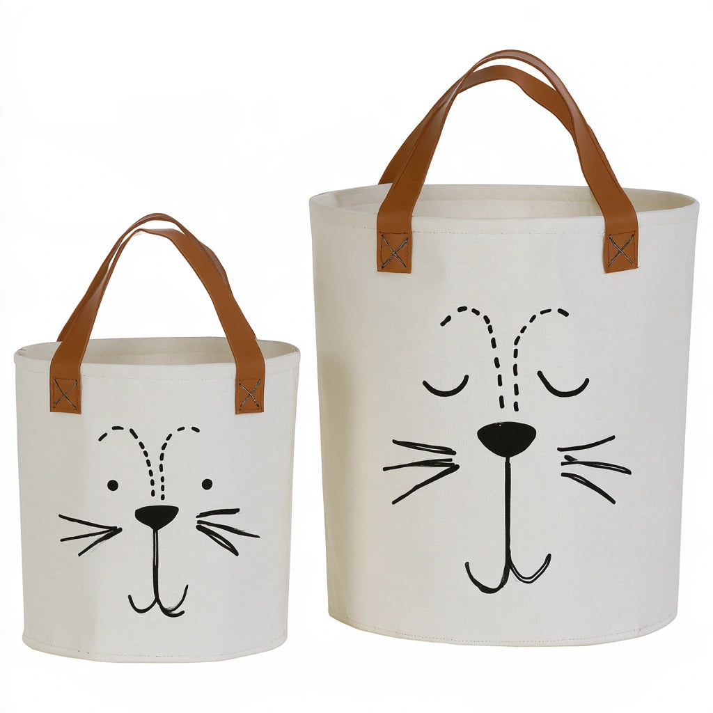 Opbergbox, kleur bruin en gebroken wit