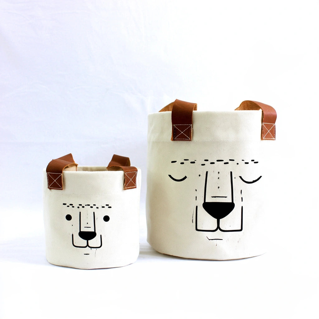 Opbergbox, kleur bruin en gebroken wit
